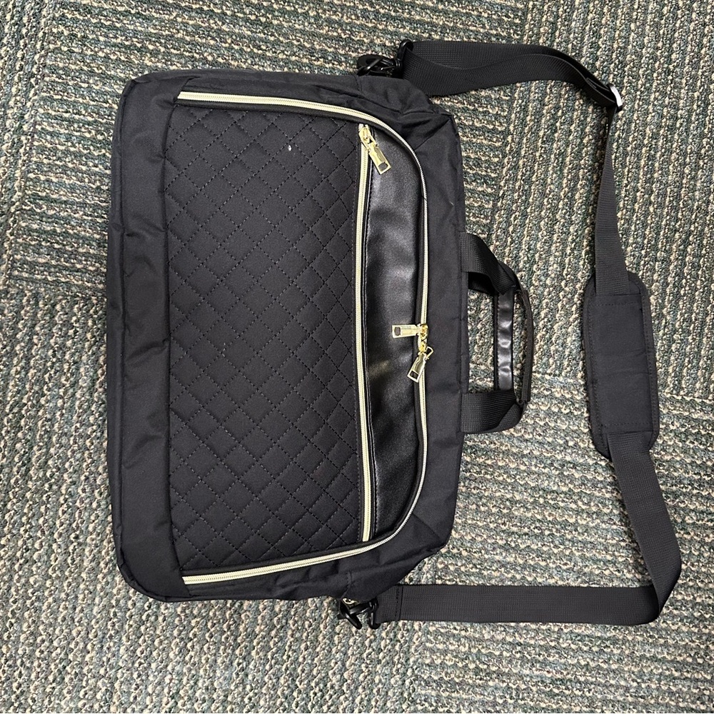 Laptop bag/briefcase with gold accents